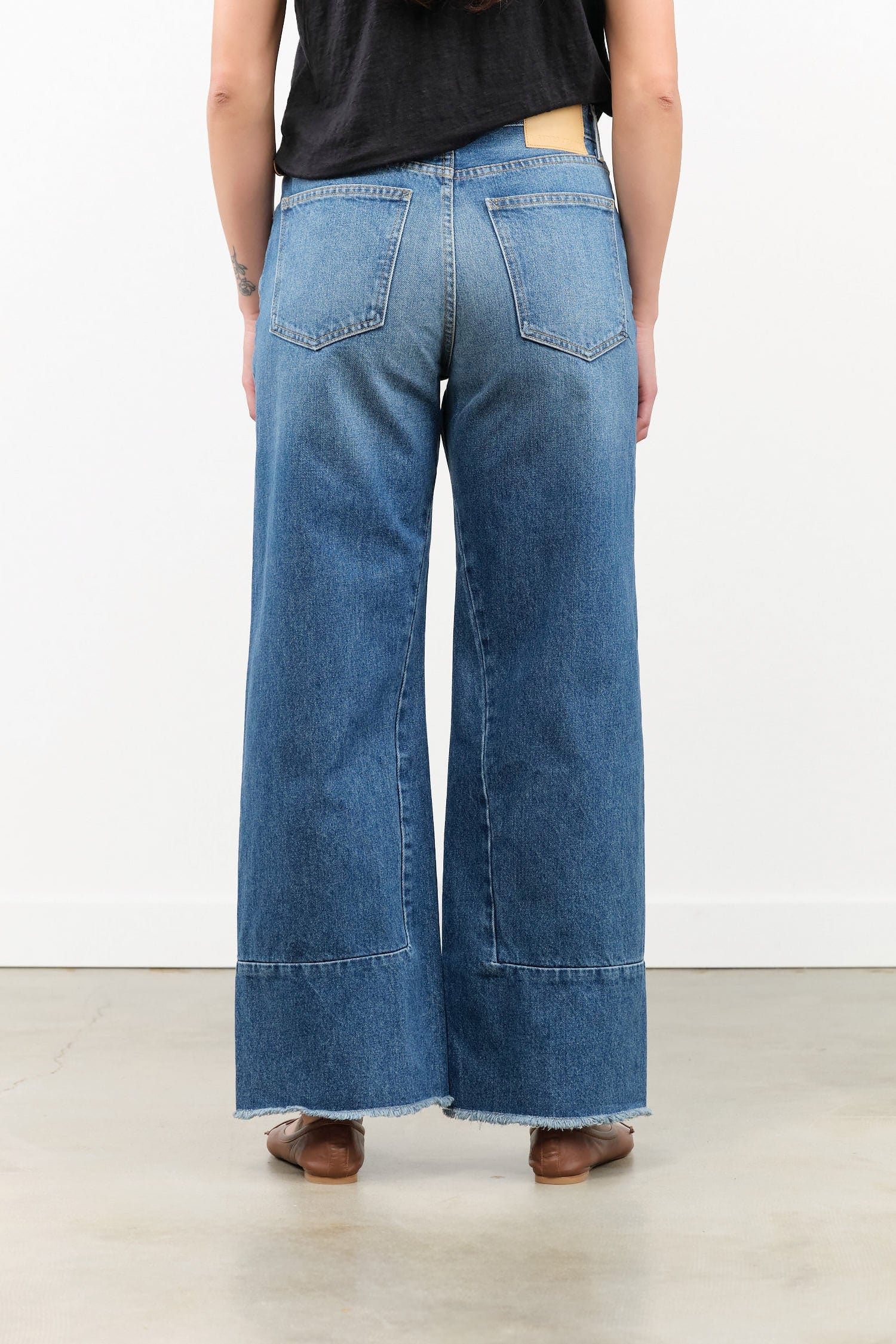 B Sides Jeans Apparel Womens Denim Marcel Culotte in Joni Wash