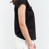 B Sides Jeans Apparel Womens Tees Pocket Tank in Stil Black