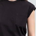 B Sides Jeans Apparel Womens Tees Pocket Tank in Stil Black