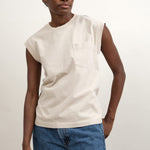 B Sides Jeans Apparel Womens Tees Pocket Tank in Tan Overdye Tan Overdye / XSmall