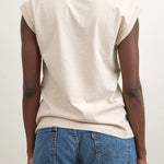 B Sides Jeans Apparel Womens Tees Pocket Tank in Tan Overdye