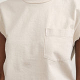 B Sides Jeans Apparel Womens Tees Pocket Tank in Tan Overdye