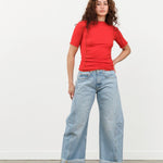 B Sides Jeans Apparel Womens Denim Relaxed Cuffed Lasso in Jac Wash