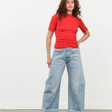 B Sides Jeans Apparel Womens Denim Relaxed Cuffed Lasso in Jac Wash
