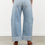 B Sides Jeans Apparel Womens Denim Relaxed Cuffed Lasso in Jac Wash