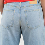 B Sides Jeans Apparel Womens Denim Relaxed Cuffed Lasso in Jac Wash