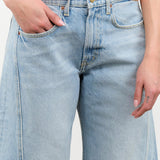 B Sides Jeans Apparel Womens Denim Relaxed Cuffed Lasso in Jac Wash