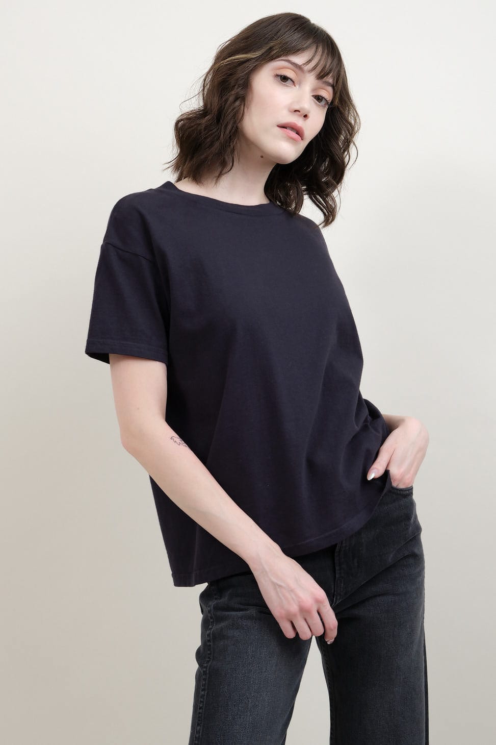 Short Sleeve T Shirt in Marine Overdye