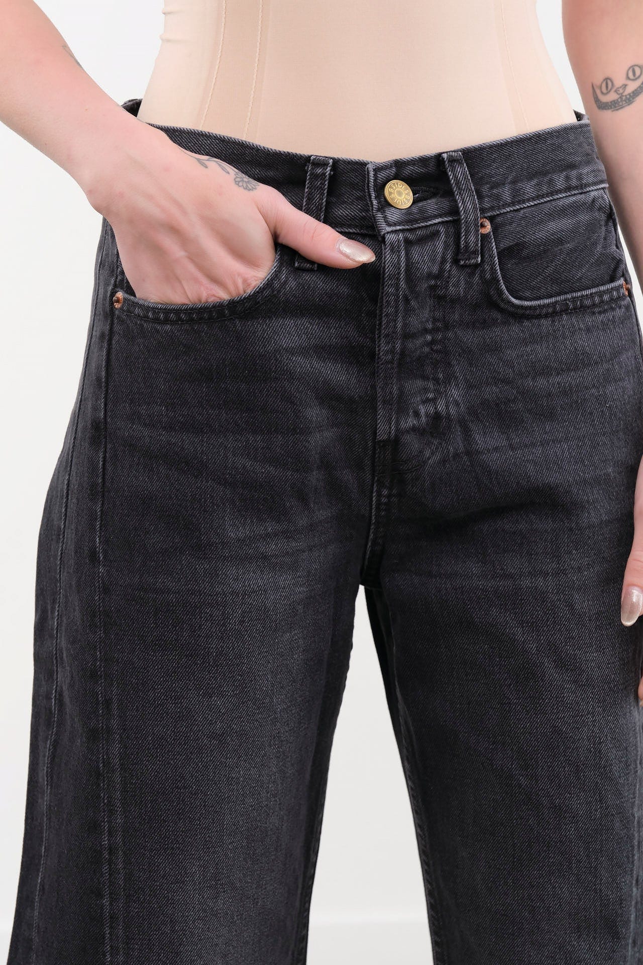 B Sides Jeans Apparel Womens Denim Slim Lasso Jean in Stil Black