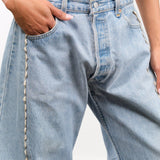 B Sides Jeans Apparel Womens Denim Vintage Lasso Jean with Tatted Lace