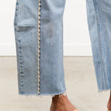 B Sides Jeans Apparel Womens Denim Vintage Lasso Jean with Tatted Lace