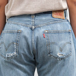 Rear pocket view of Vintage Lasso Shorts in Vintage Indigo