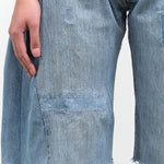 Hem view of Vintage Lasso Shorts in Vintage Indigo