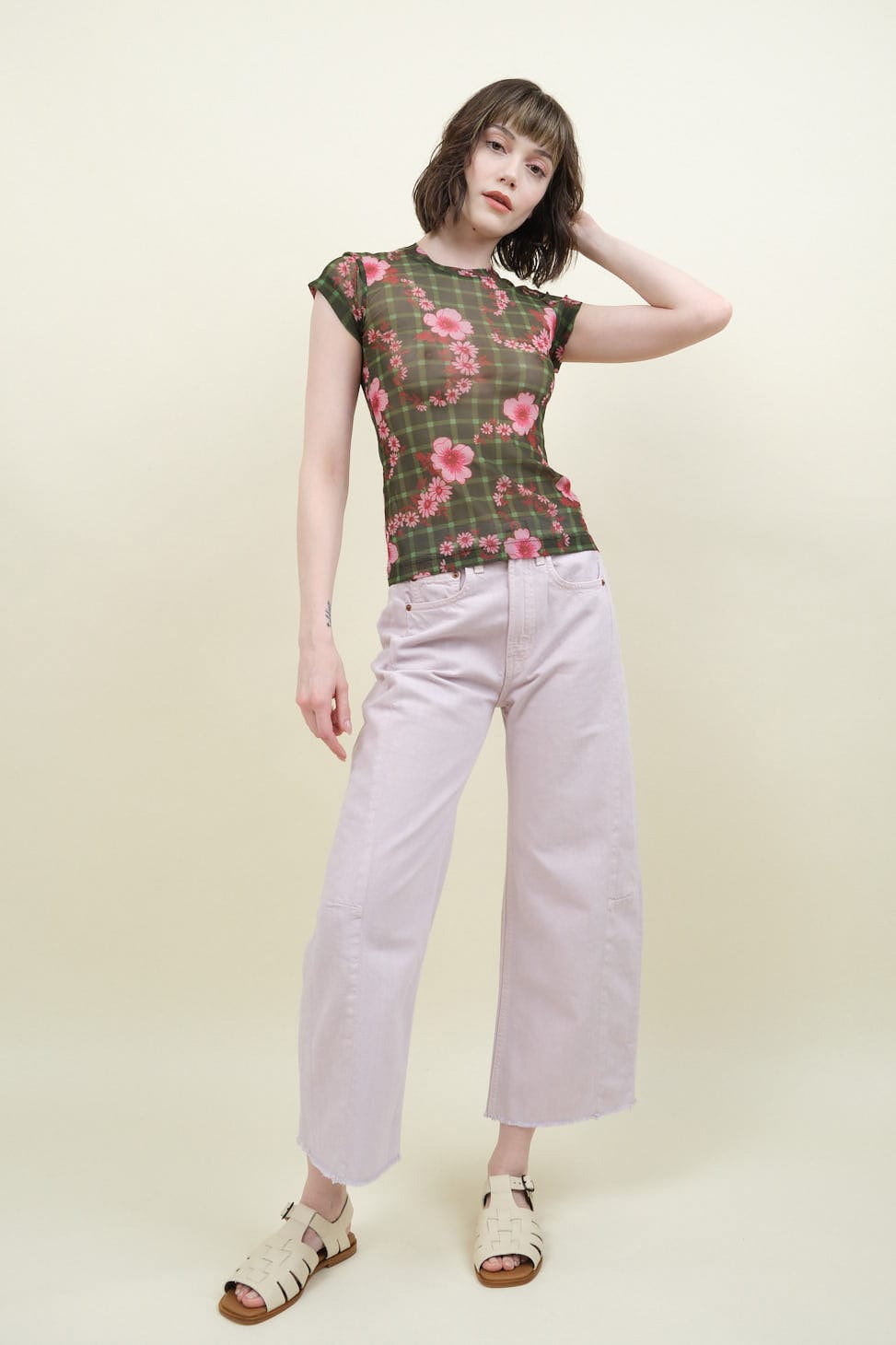 Lasso Jean in Hibiscus