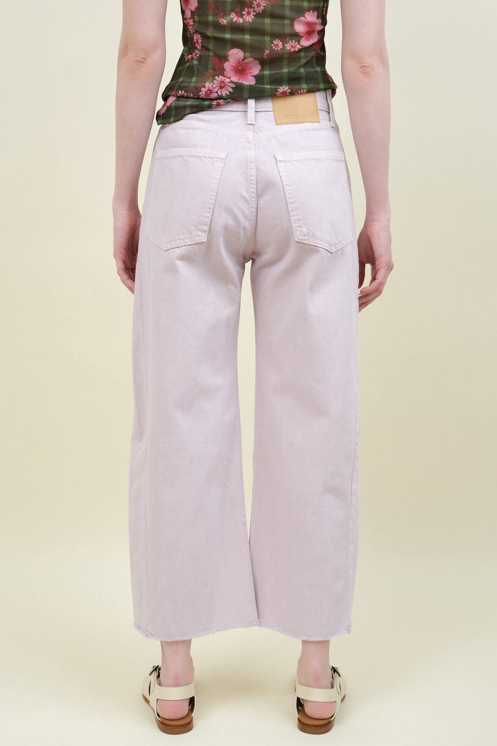 Back of Lasso Jean in Hibiscus