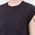 B Sides Jeans Apparel Womens Tees Pocket Tank in Marine Overdye