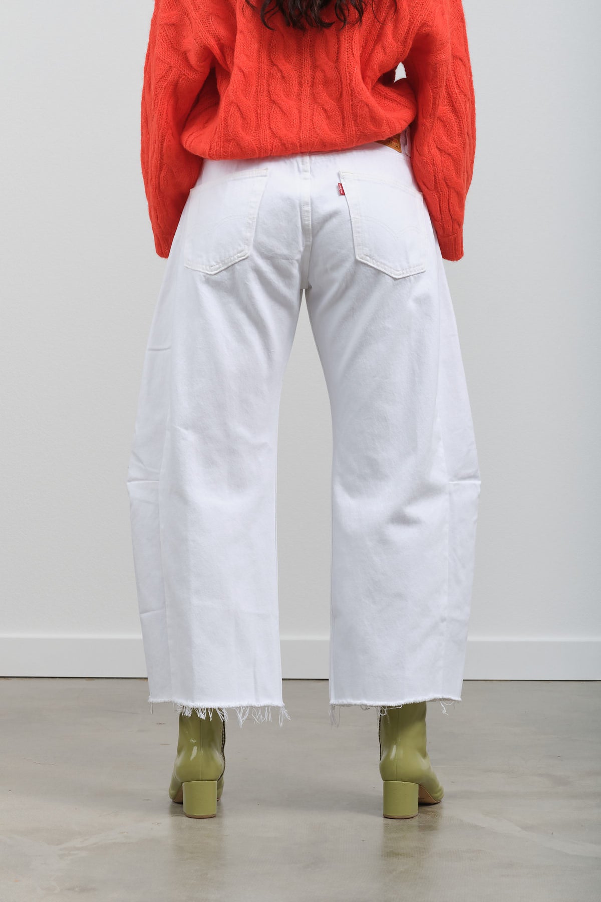 Back view of Vintage Lasso Jean in Ecru White