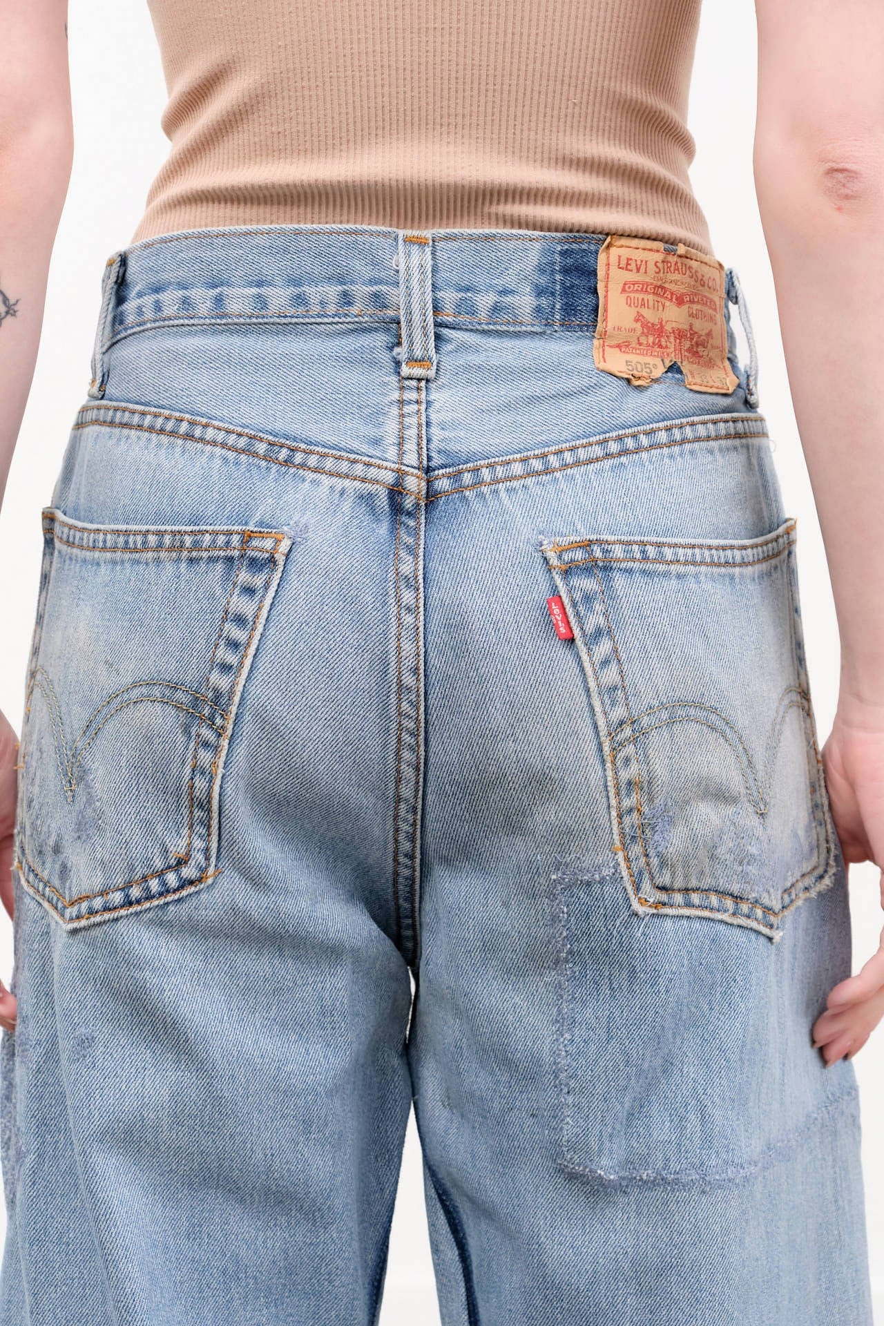 B Sides Jeans Apparel Womens Denim Vintage Reworked Culotte in Vintage Indigo