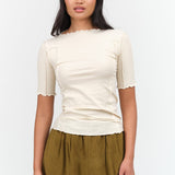 Baserange Apparel Womens Tees Omato 3/4 Tee in Off White Off White / XSmall