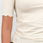 Baserange Apparel Womens Tees Omato 3/4 Tee in Off White