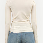 Baserange Apparel Womens Tees Omato Long Sleeve Tee in Off White