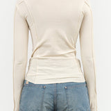 Baserange Apparel Womens Tees Omato Long Sleeve Tee in Off White