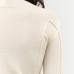 Baserange Apparel Womens Tees Omato Long Sleeve Tee in Off White