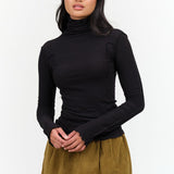 Baserange Apparel Womens Tees Omato Turtleneck in Black Black / XSmall