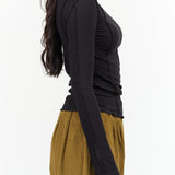 Baserange Apparel Womens Tees Omato Turtleneck in Black