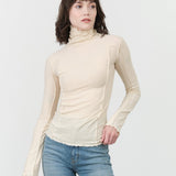 Baserange Apparel Womens Tees Omato Turtleneck in Off White Off White / XSmall