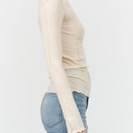 Baserange Apparel Womens Tees Omato Turtleneck in Off White