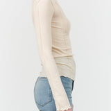 Baserange Apparel Womens Tees Omato Turtleneck in Off White