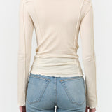 Baserange Apparel Womens Tees Omato Turtleneck in Off White