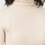 Baserange Apparel Womens Tees Omato Turtleneck in Off White