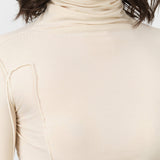 Baserange Apparel Womens Tees Omato Turtleneck in Off White