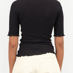 Baserange Apparel Womens Tees Pama 3/4 Top in Black