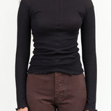 Baserange Apparel Womens Tees Pama Long Sleeve in Black
