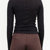 Baserange Apparel Womens Tees Pama Long Sleeve in Black