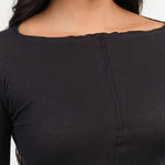 Baserange Apparel Womens Tees Pama Long Sleeve in Black