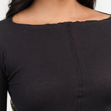 Baserange Apparel Womens Tees Pama Long Sleeve in Black