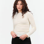 Baserange Apparel Womens Tees Pama Long Sleeve in Off White Off White / XSmall