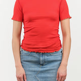 Baserange Apparel Womens Tees Vein Tee Shirt in My Red