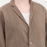 Black Crane Apparel Womens Outerwear Crinkled Coat
