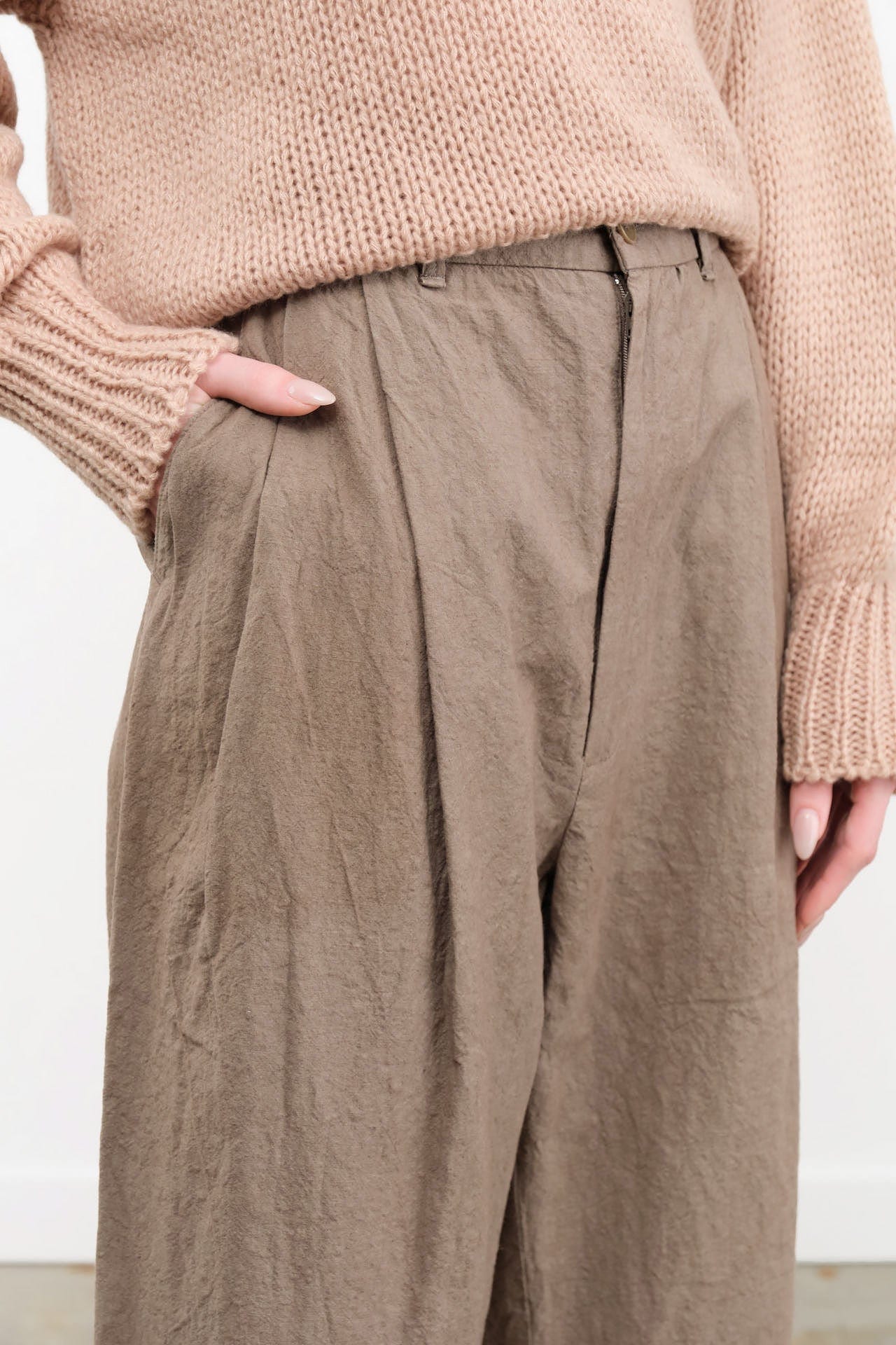 Black Crane Apparel Womens Pants Crinkled Trousers