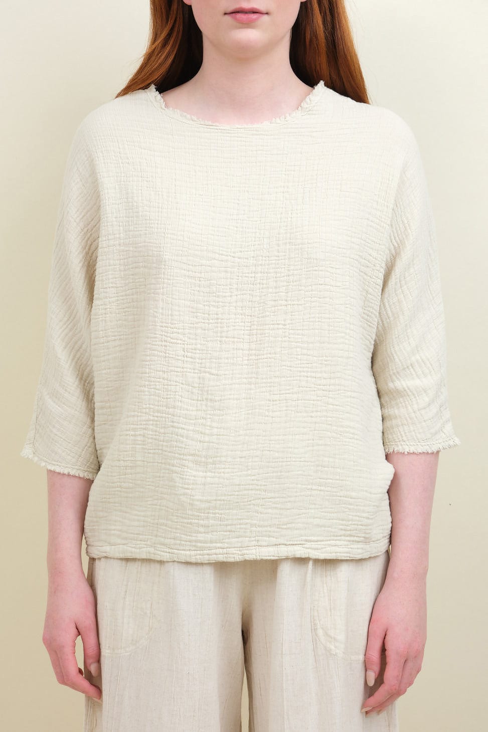 Front of Dolman Top in Cloud