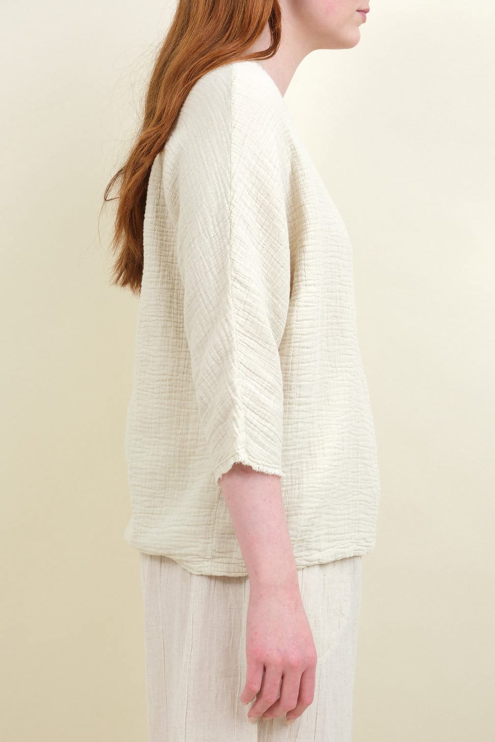 Side of Dolman Top in Cloud