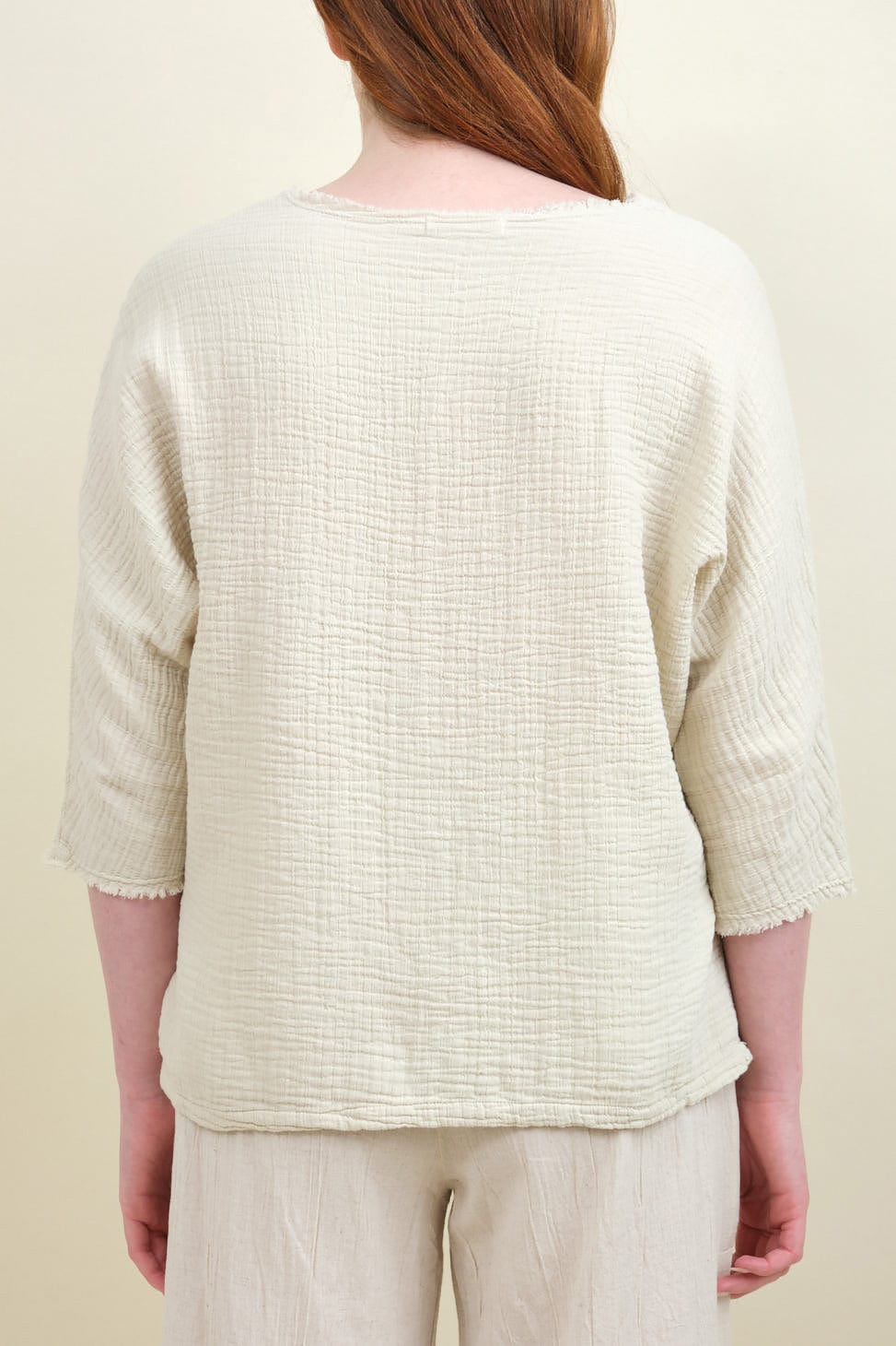 Back of Dolman Top in Cloud