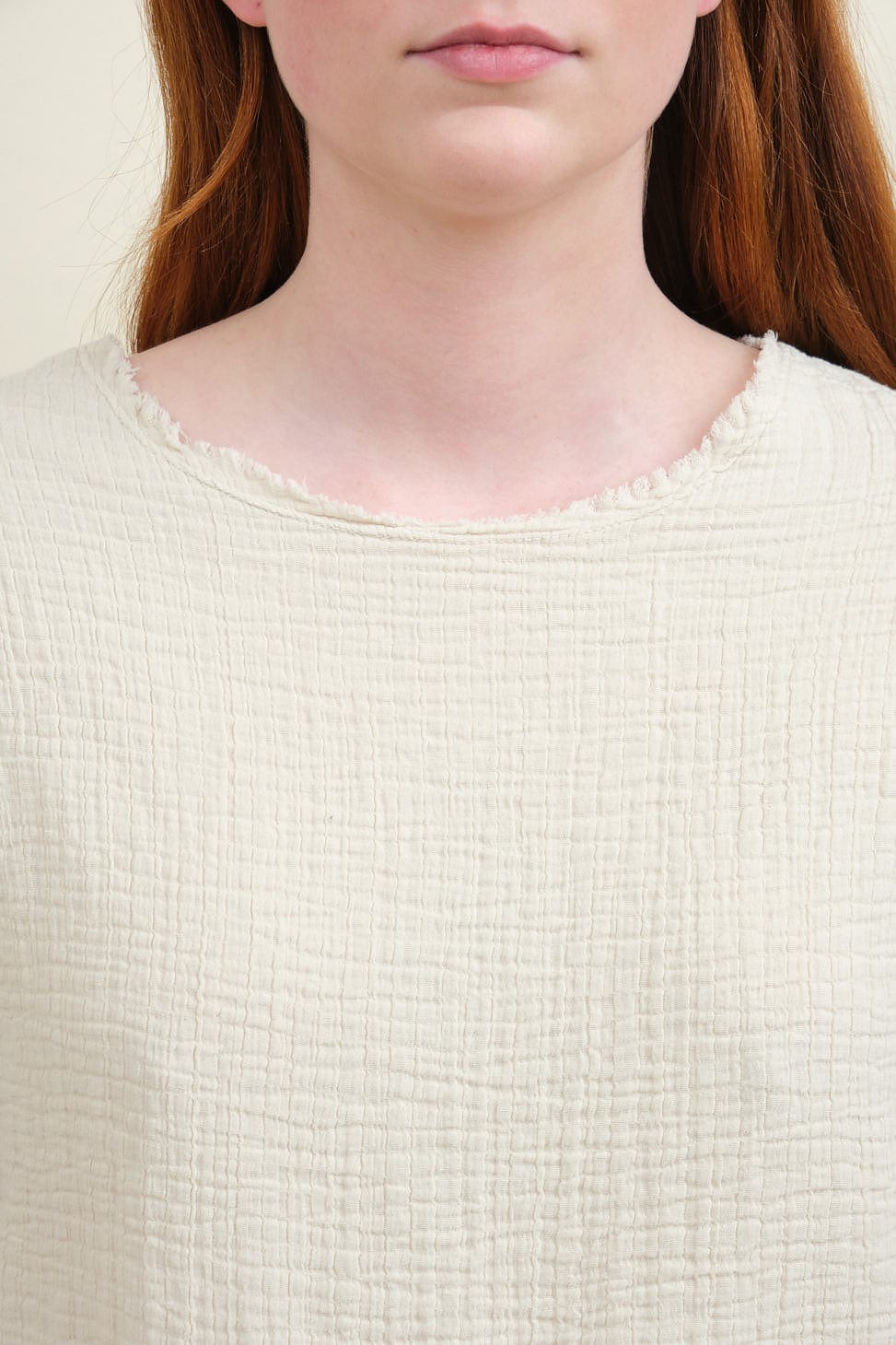 Neckline on Dolman Top in Cloud