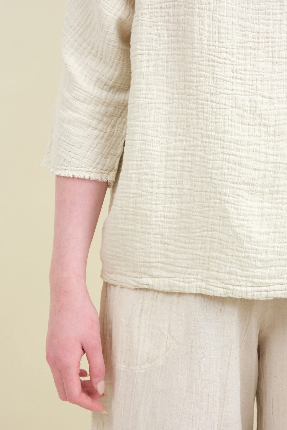 Sleeve on Dolman Top in Cloud