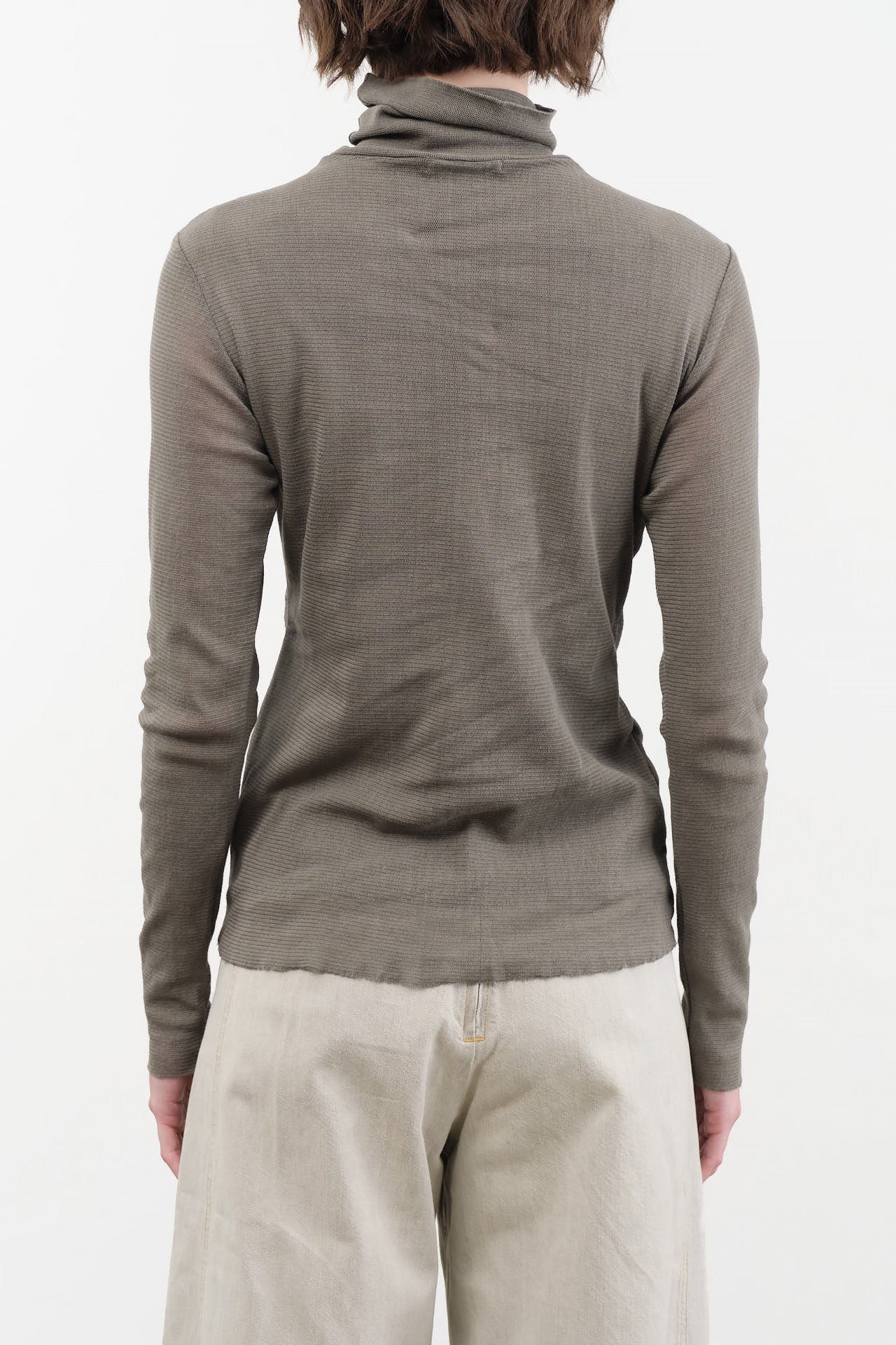 Black Crane Apparel Womens Sweaters Double Mesh Turtleneck